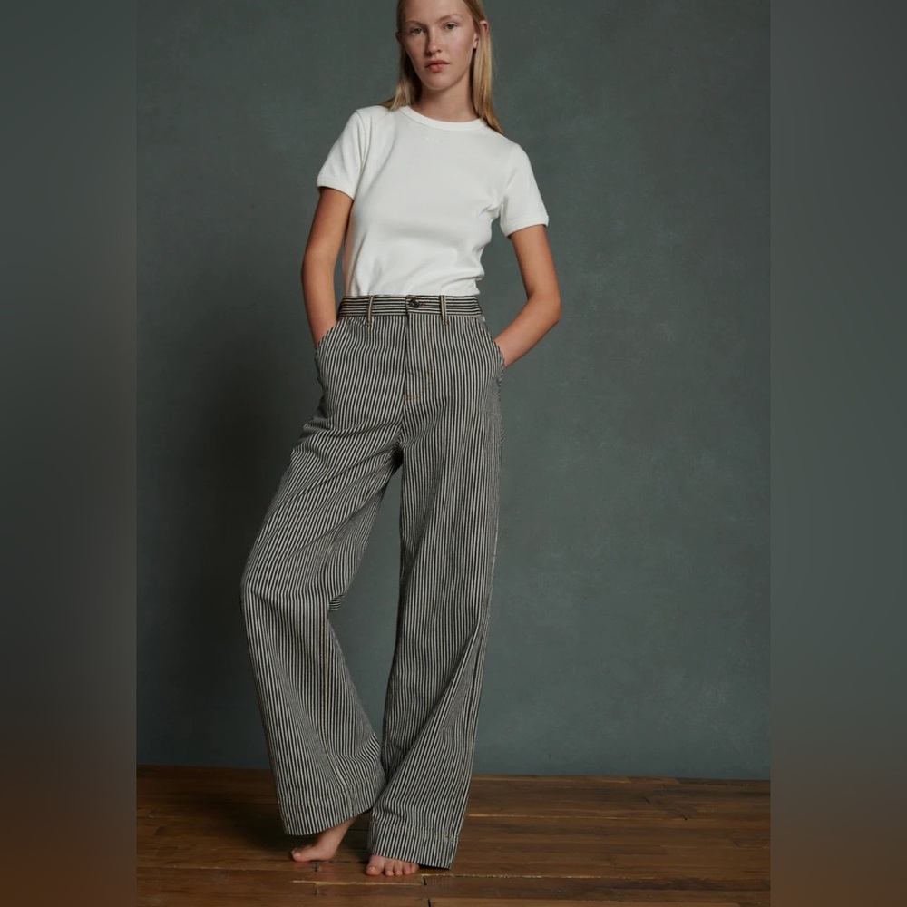 NWT soeur ALISSIO Black and White Striped Pants